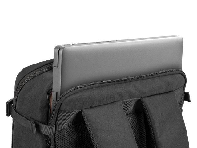 Rucsac laptop Natec Camel Lite, compatibilitate dimensiune laptop 15.6", 3 compartimente, capacitate 19L, material Polyester 600D, negru