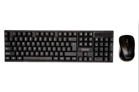 KIT Tastatura si Mouse Spacer SPDS-1100 fara fir, USB, tastatura wireless + mouse wireless, black, „SPDS-1100”