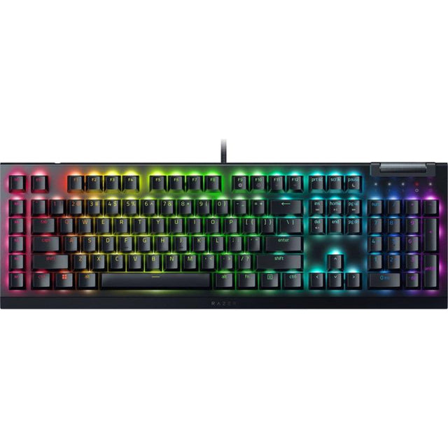 Tastatura mecanica gaming BlackWidow V4 X (Yellow Switch), layout US, taste ABS, layout US, cu 6 butoane customizabile, negru
