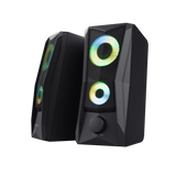 Boxe Trust GXT 606 Javv, iluminare RGB LED, putere maxima 12W, frecventa de raspuns 160 Hz - 20.000 Hz, audio input 3.5mm, negru