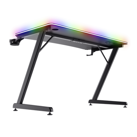 Masa gaming Trust GXT 710 Luminus Pro, iluminare RGB, greutate maxima suportata 150 kg, negru