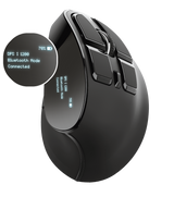 Mouse Trust Voxx, Rechargeable Ergonomic Wireless, negru