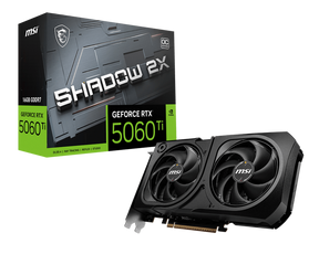 Placa Video MSI GEFORCE RTX 5060 TI SHADOW 2X OC PLUS 16GB GDDR7 128 bit, PCIE 5.0, 1x HDMI 3x DP