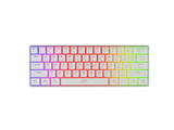 Tastatura gaming mecanica wireless Genesis Thor 660 G2 60% , iluminare RGB, switch Tactile, switch model Gateron Brown, numar taste 61, 13 butoane multimedia, lungime cablu 1.5m, dimensiuni 293 x 102 x 39 mm, alb