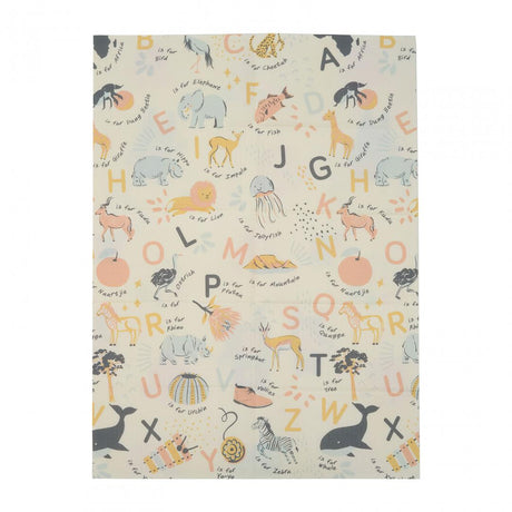Covor de joaca pentru copii U-Grow, din spuma, pliabil, 2 fete, impermeabil, izolant, 120 x 180 x 1 cm, alfabet