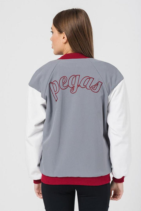 W JACHETA BOMBER  GRI GRENA XS