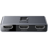Switch video Baseus Matrix, HDMI bidirectional – 2x HDMI 4K / 30 Hz, gri