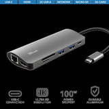 Hub USB Trust Dalyx, 7 porturi USB-C, negru