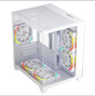 Carcasa 1stPLAYER® Gaming BV5-wh, 5 ventilatoare aRGB plus PWM, Micro-ATX, telecomanda, alb