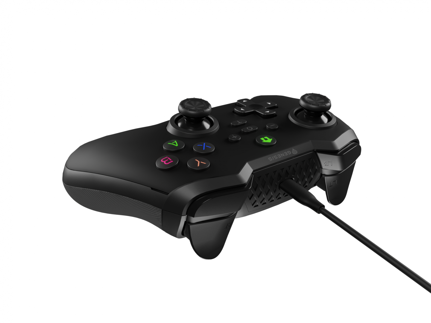 Controller cu fir Genesis Mangan 300, interfata USB, 19 butoane, negru