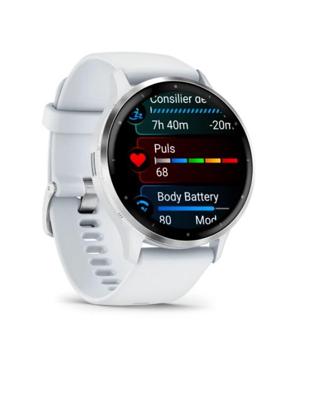 Ceas Garmin Venu 3 Silver/Whitestone