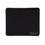 MOUSE PAD SPACER SP-PAD-S, cauciuc si material textil, cusut pe margine, 220x180x2mm, negru