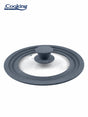 CAPAC STICLA CU MARGINE DIN SILICON AJUSTABILA PE 3 DIMENSIUNI 22/24/26 CM, COOKING BY HEINNER