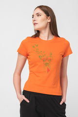TRICOU  CERB FAMILIE FEMEI ORANGE-S