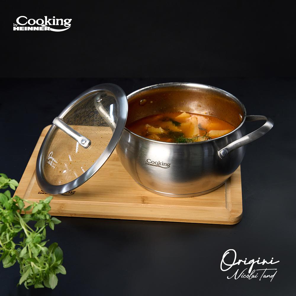 SEMIOALA INOX+CAPAC 20x11 CM, 3.3L, NICOLAI TAND, ORIGINI, COOKING BY HEINNER