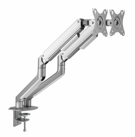Suport 2 monitoare Serioux MM63-C024, arc cu gaz, compatibilitate dimensiune ecran 17"-32",  greutate maximă suportata: (per ecran): 2~ 9kg, VESA: 75x75, 100x100, inclinare: +55°~-55°, pivotare: +90°~-90°, rotația ecranului: +180°~-180°