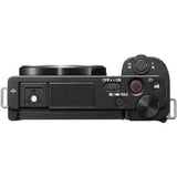Body Aparat foto SONY Alpha ZV-E10 Mirrorless dedicat pentru Vlogging, 24 MP, ISO 100-32.000 (Extins: 50-51.200), 1/4000s, 4K @30, S D/SDXC/SDHC, Rafala 11 cps, Wi-Fi, Senzor APS-C, Montura Sony E