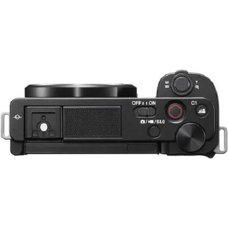 Body Aparat foto SONY Alpha ZV-E10 Mirrorless dedicat pentru Vlogging, 24 MP, ISO 100-32.000 (Extins: 50-51.200), 1/4000s, 4K @30, S D/SDXC/SDHC, Rafala 11 cps, Wi-Fi, Senzor APS-C, Montura Sony E