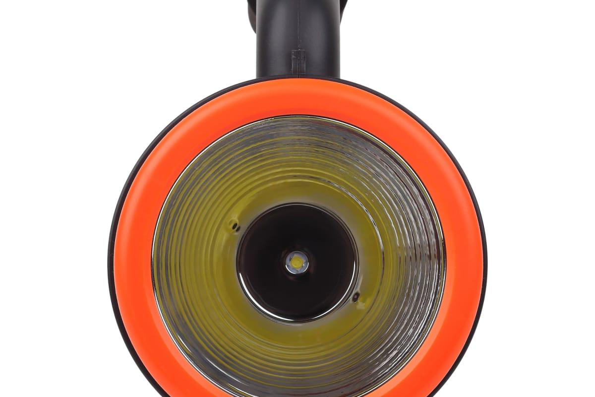 Lanterna LED de mana Ledvance Spotlight, 3W + 1W COB, 300 lm, lumina rece (6500K), 4 moduri de iluminare, acumulator Li-Ion 2x1200 mAh, IP20, cablu incarcare USB inclus, Portocaliu/Negru