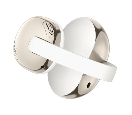 Casti Open-Ear TCL Crystal Clip, True Wireless, Bluetooth, IPX4, Autonomie 36 ore, White Gold