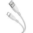 Cablu Lemontti Wind Fast Charge USB-A la Type-C, lungime 1.2m, Alb