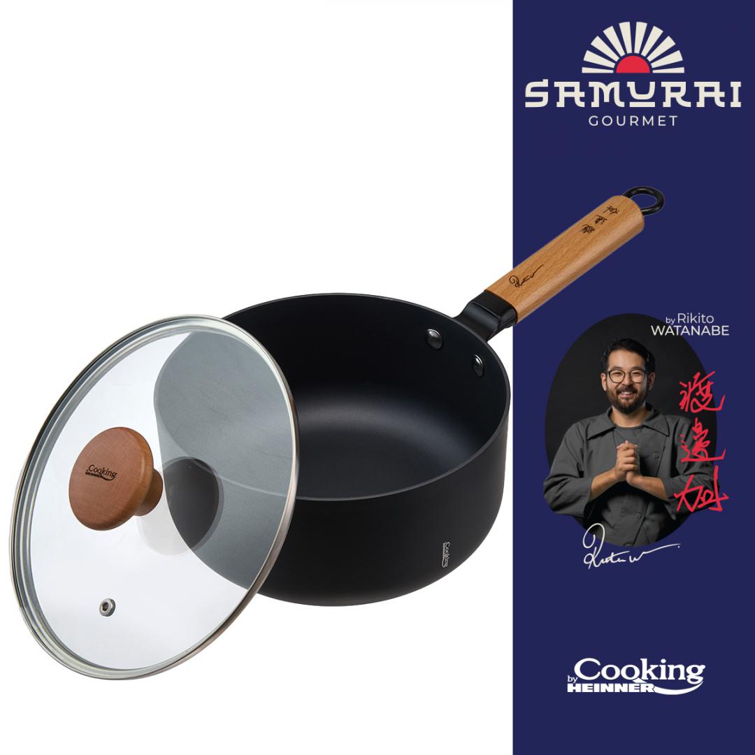 CASEROLA ALUMINIU + CAPAC 20X9.5 CM, 2.7L, RIKITO WATANABE, COOKING BY HEINNER