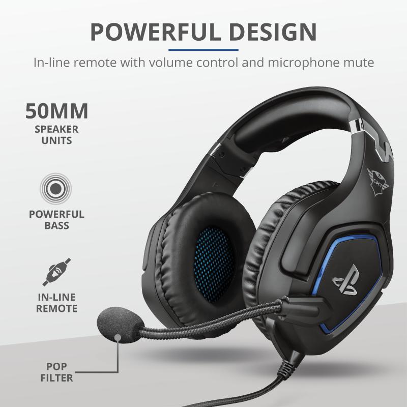 Casti cu microfon GXT 488 Forze PS4 Gaming, negru