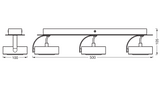 Spot LED triplu ajustabil Ledvance DECOR VENUS, 16W, 1500 lm, lumina calda (3000K), IP20, 500mm, Alb, clasa energetica F