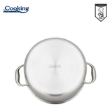 SEMIOALA INOX+CAPAC STICLA IN 3 STRATURI 24x12 CM, 5 L, TITANIUM3, COOKING BY HEINNER