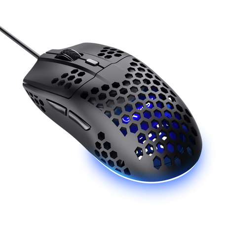 Mouse Trust GXT 928 Helox cu fir, optic, rezolutie meaxima 6400 DPI, negru
