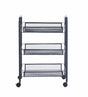 Carucior din metal cu 3 niveluri si roti, 45x27x64 cm