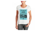 Tricou Pegas femei, model vehicule comode, rapide, utile sanatatii, marime M, culoare galben