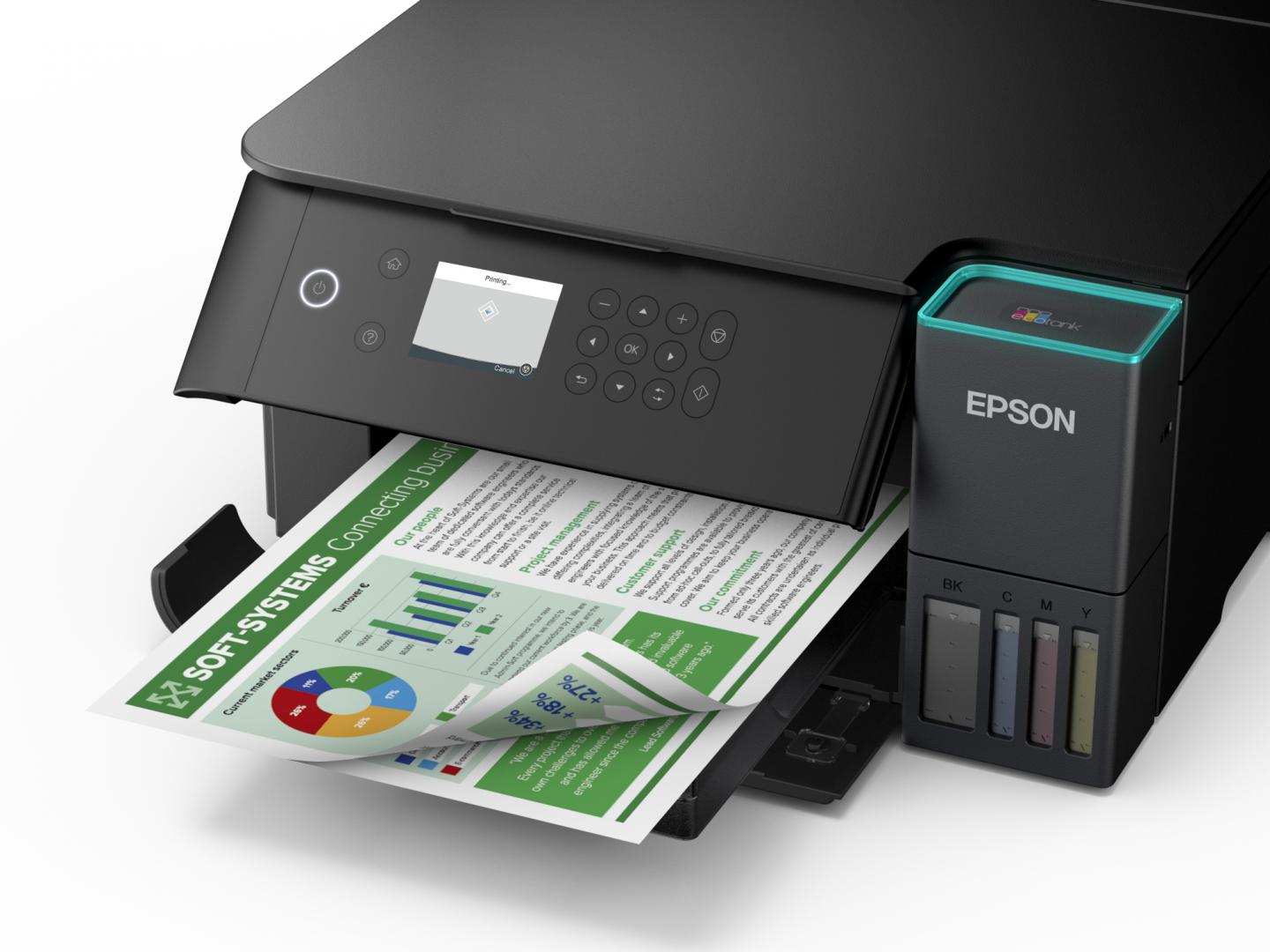 Multifunctional inkjet EPSON EcoTank L6360, CISS, format A4, Color, Duplex, USB + LAN + Wi-Fi