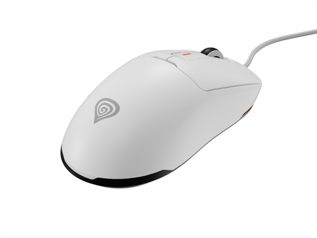 Mouse gaming cu fir Gensesis Krypton 660, interfata USB, 12000 DPI, 6 butoane, iluminare RGB, alb