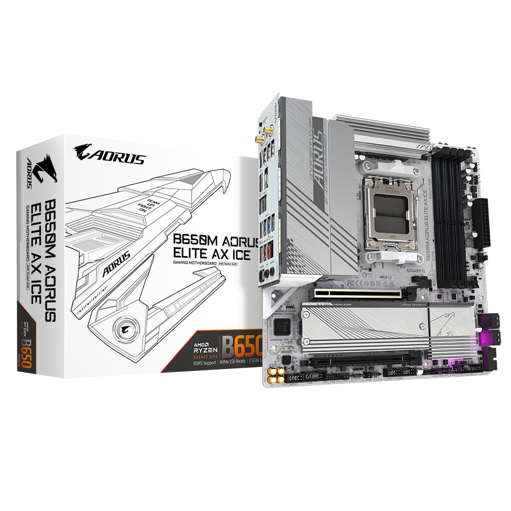 Placa de baza Gigabyte B650M AORUS ELITE AX ICE AM5