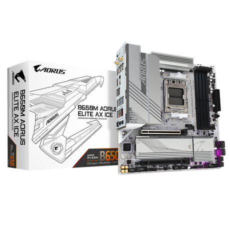 Placa de baza Gigabyte B650M AORUS ELITE AX ICE AM5