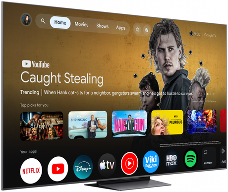 Televizor TCL SQD-MiniLed 65C8L, 164 cm, Smart Google TV, 4K Ultra HD, 144Hz, Bang & Olufsen, Clasa D (Model 2026)