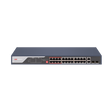 Switch PoE Hikvision DS-3E0326P-E(C): 24 x 10/100Mbps PoE port,2 × Gigabit combo, buget PoE 370 W, tensiune alimentare 100 to 240 V AC, 50/60 Hz, Max. 6.5 A, dimensiuni: 440.00 mm × 44.00 mm × 220.80 mm, greutate: 3.54kg, montare in rack.