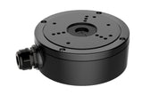 Hikvision Junction box DS-1280ZJ-S/BK ideala pentru montarea camerelor dome/bullet si protejarea cablurilor de legaturi. Confectionata din metal si poate sustine pana la 4.5 kg, dimensiuni :137 mm × 54 mm × 171.5 mm, greutate : 0.66kg, culoare: negru.