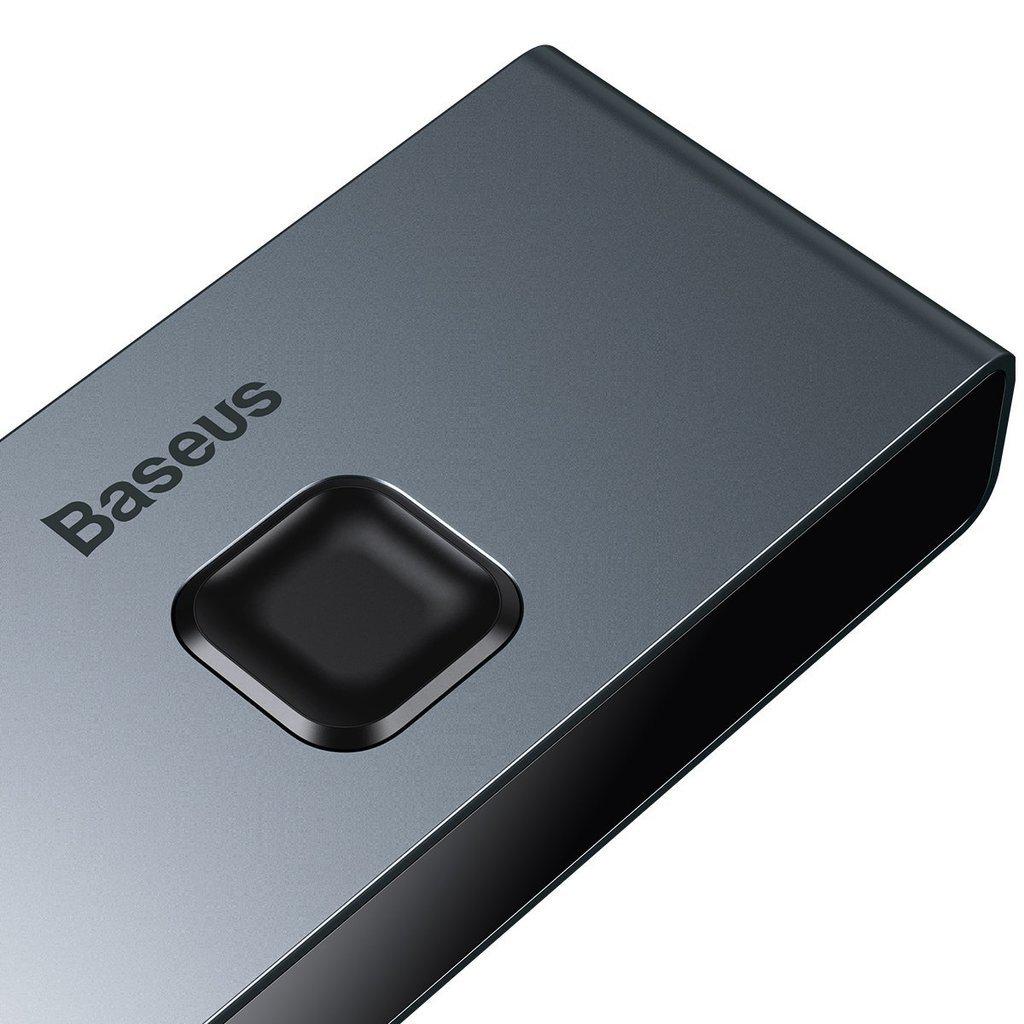 Switch video Baseus Matrix, HDMI bidirectional – 2x HDMI 4K / 30 Hz, gri