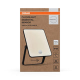 Proiector LED cu senzor de miscare si lumina OSRAM FLOODLIGHT ESSENTIAL, 20W, 220-240V, 1800 lm, lumina neutra(4000K), IP65,17.3x2.8x11.1cm, aluminiu, Negru