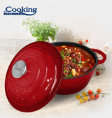 SEMIOALA FONTA+CAPAC 24x11.5CM,4L, RED LINE, COOKING BY HEINNER