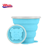 "PAHAR PLIABIL SILICON 270 ML  Material: Silicon Dimensiune: 9.5x8.5 CM Dimensiune pliat: 9.5x1.5 CM"