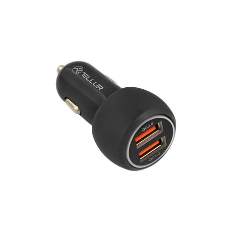 Incarcator auto Tellur FCC8, 6A, 36W (QC 3.0 + QC 3.0), negru