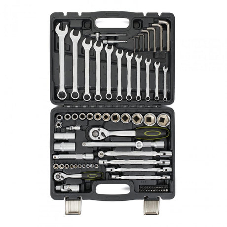 HR TRUSA 77 PIESE 1/4"&1/2" CR-V
