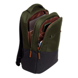 Rucsac laptop Trust Lisboa pentru laptop-uri cu diagonala de 16", material POM, RPET Polyester, RPET twill polyester, volum 23 L, verde