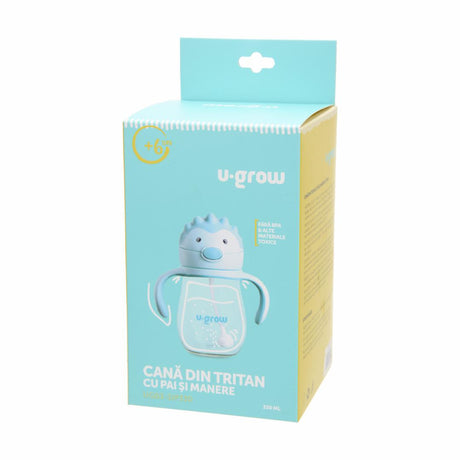 Cana cu pai si manere, tritan 330 ml,  U-Grow