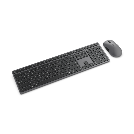 Kit wireless mouse & tastatura Lenovo 700 Modern Multi-Device Wireless Combo cu stand pentru teleofon; Mouse: pana la 4000DPI cu senzor: IR; numar de butoane: 8; conectivitate: receptor USB-A 2.4G si Bluetooth 5.4; layout tastatura: US; compatibil cu Windows 10, Windows 11; culoare: gri inchis (Luna