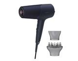 Uscator de par Philips BHD510/00, 2300W, tehnologie ThermoShield, ingrijire cu ioni, 2 setari de viteza, 3 setari de temperatura, difuzor, cap de coafare 11 mm, Albastru inchis metalizat