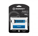 USB Flash Drive Kingston 128GB IronKey Keypad 200, USB 3.2 Gen1, FIPS140-3 Lvl 3 (Pending) AES-256 Encrypted